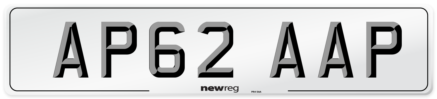 AP62 AAP Number Plate from New Reg